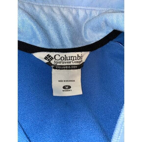 Columbia Sportswear Company size Medium Blue Logo Linnea Zip GUC Jacket Pockets - Picture 11 of 15